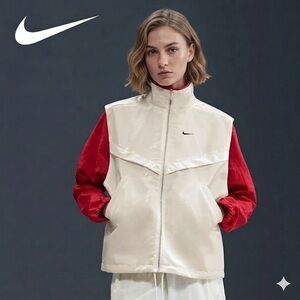Nike NSW Liquid Shine Windrunner Vest - HV2472-133 - Sail White - LARGE